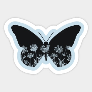 Floral Butterfly Sticker